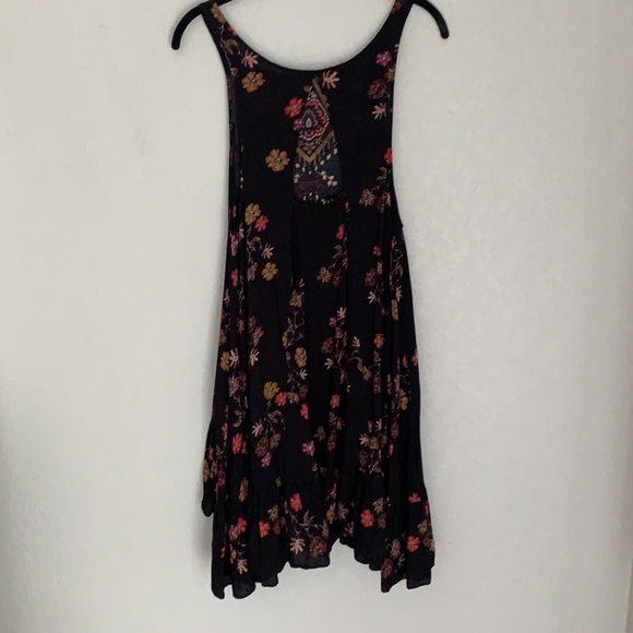 Free People black print dress sz small - Picture 3 of 4